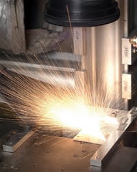 Remote laser cutting.