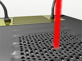 Photonic Crystal Controlled by ‘Nanoquake’