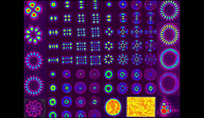 Myriad laser beam shapes generated from the digital laser. 