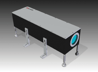 CAD rendering of complete 200-W diode laser module