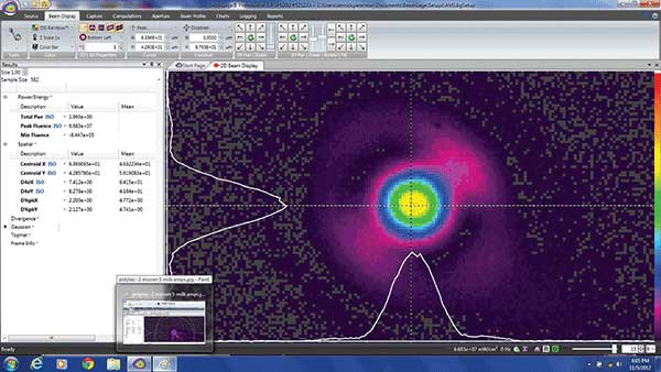 A 2-µm beam with little adaptive optic correction.