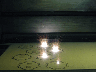 Direct metal laser sintering (DMLS) from EOS in action, building rear bicycle hub drive assemblies for Kappius Components LLC.