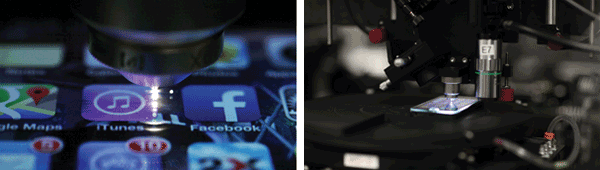 Using a laser, researchers created waveguides and sensors inside the cover glass of mobile devices, enabling photonics-based sensors that can save space and power in wearable devices.