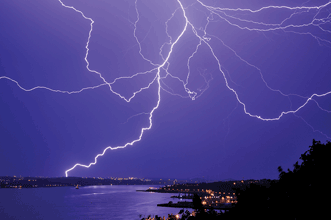 Lightning in Quebec. 
