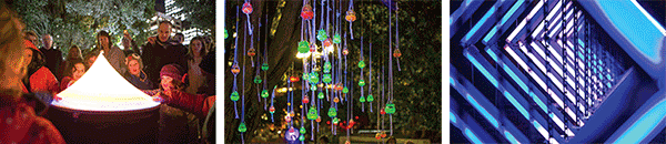 (left) Boing Boing Gloop Machine.(middle)Square Things. (right) Potion Forest.