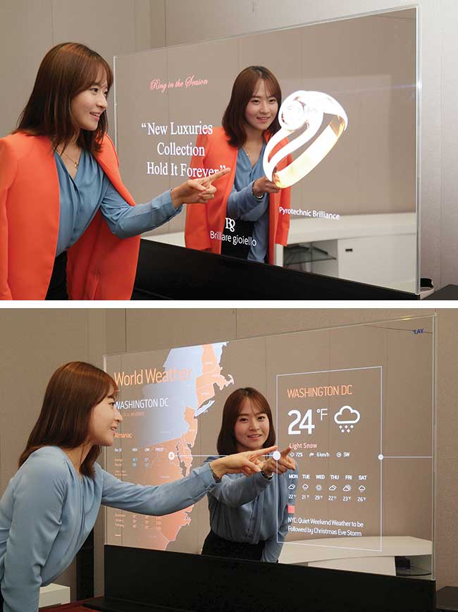 A mirror display based on AMOLED technology.