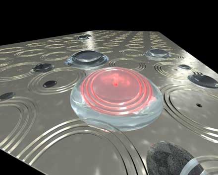 Plasmonic interferometers containing light emitters are being explored for compact biosensors.