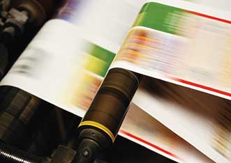 Line scan cameras are used to inspect a ‘web,’ such as rolls of paper.