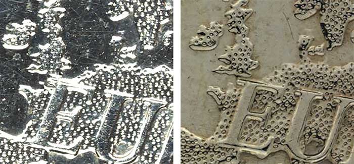 The type of illumination is important to reduce shadows and to emphasize small surface structures.