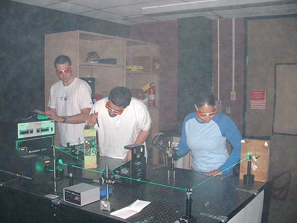Students at work in the Laser Electro-Optics Technology Program at Springfield Technical Community College. 