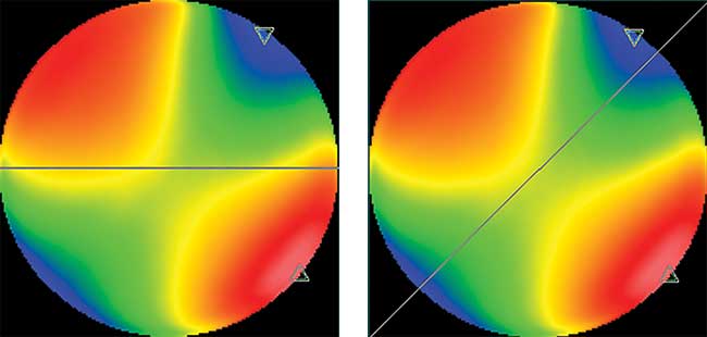 Interferogram with sample 2D traces.