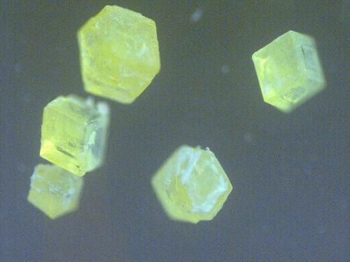 Cs4PbBr6 crystal perovskite with a strong green fluorescence emitted possibly because of missing atoms. Courtesy of KAUST.