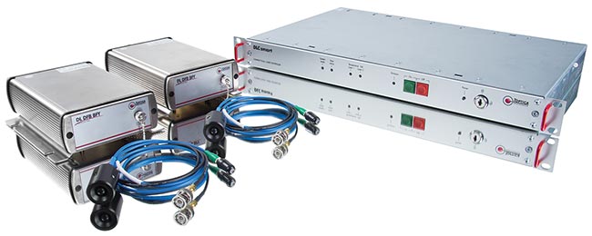 Toptica’s system for frequency-domain terahertz spectroscopy generates a monochromatic terahertz wave by converting the beat signal of two tunable lasers to terahertz light. 