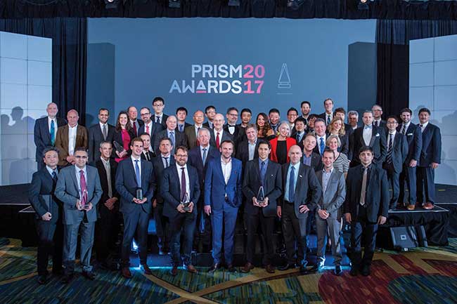 The 2017 winners and event sponsors — Photonics Media and SPIE.