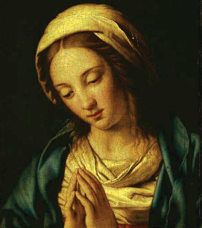 “Madonna in Preghiera” by the workshop of Giovanni Battista Salvi da Sassoferrato. 