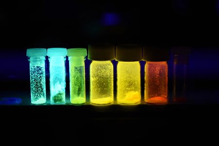 Photoluminescent compounds were synthesized by the Coordination Chemistry and Catalysis Unit glowing under a UV light. 