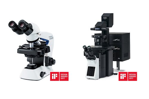iF awards recognized Olympus' smart microscope design.