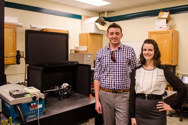 Paul J.D. Whiteside and Heather K. Hunt, developers of sonoillumination technique for laser-based dermatology. University of Missouri, Columbia. 