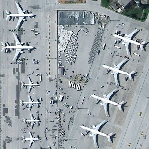 Satellite imagery of Istanbul Airport.