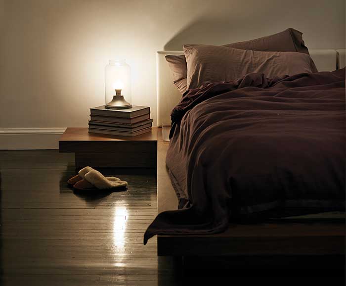 Precision lighting provides the optimal sleeping conditions for the body’s circadian rhythm.