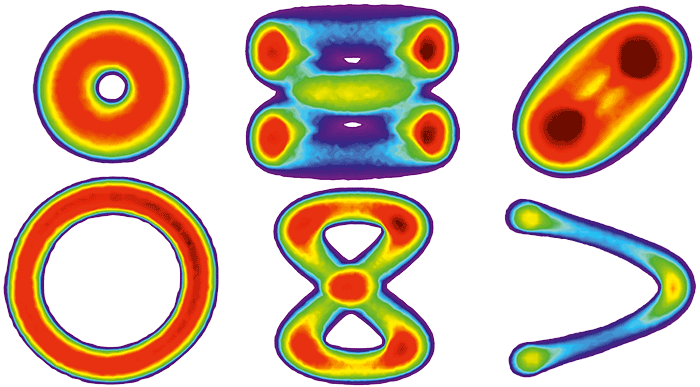 As this diagnostic of DBS patterns shows, an infinite amount of arbitrary beam movements is possible.