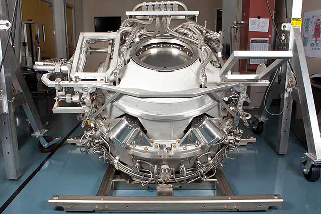 A laser-produced plasma (LPP) extreme ultraviolet (EUV) source vessel from ASML Inc. 