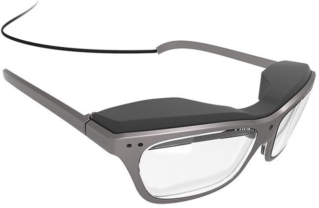 The Phlox transparent optical waveguide transmits light via total internal reflection toward the eye in a process known as 2D pupil expansion.
