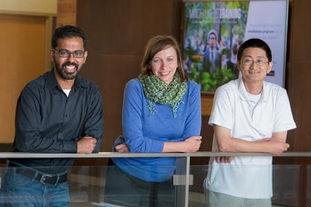 From left to right: Argonne's Prasanna Balaprakash, Karen Mulfort and Zhang Jiang are among the 84 scientists who received the US Department of Energy's 2018 Early Career Research Program awards. Courtesy of Argonne National Laboratory.