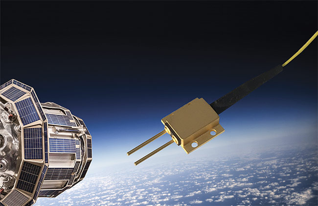 A space-qualified laser diode module. Courtesy of Sheaumann Laser Inc.