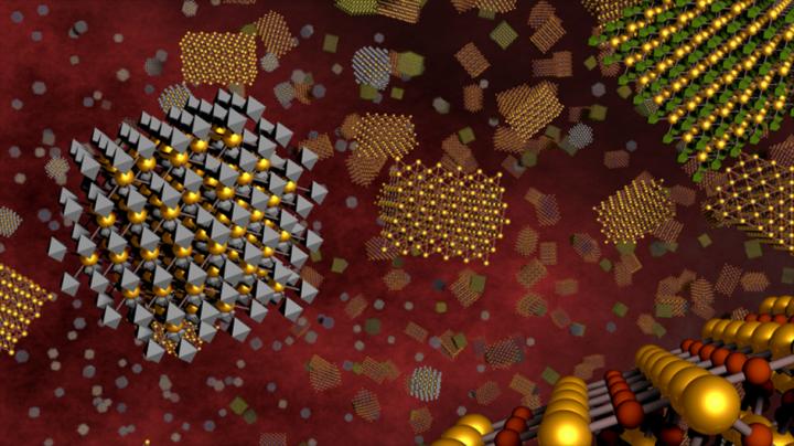 The discovery of multi-messenger nanoprobes allows scientists to simultaneously probe multiple properties of quantum materials at nanometer-scale spatial resolutions. Courtesy of Ella Maru Studio/Columbia University/University of California, San Diego.