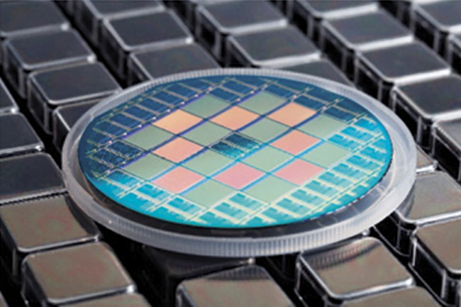Figure 3. An InGaAs wafer with photodetectors for the shortwave infrared (SWIR). Courtesy of Fraunhofer IAF.