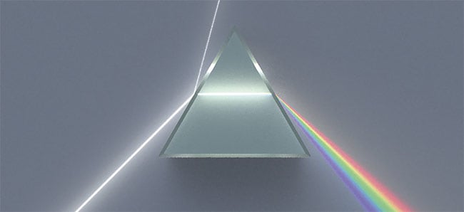 Newton’s prism experiments demonstrated that different colors were all components of white light. Courtesy of Spigget/CC by SA 3.0.