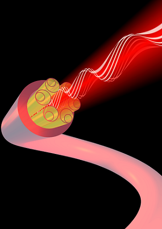 Researchers have incorporated a new type of hollow core optical fiber known as a nodeless antiresonant fiber to boost the performance of resonator fiber optic gyroscopes. These gyroscopes could one day form the basis of navigation technologies that are more compact and more accurate than today's systems. Courtesy of Gregory T. Jasion, Optoelectronics Research Centre, University of Southampton.