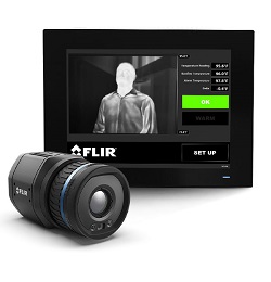 The FLIR EST system is able to detect higher than normal skin temperatures which may indicate illnesses such as coronavirus. Courtesy of FLIR.
