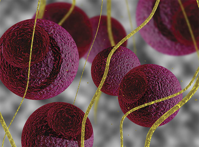 Cadmium sulfide quantum dots. Courtesy of iStock.com/OlgaReukova