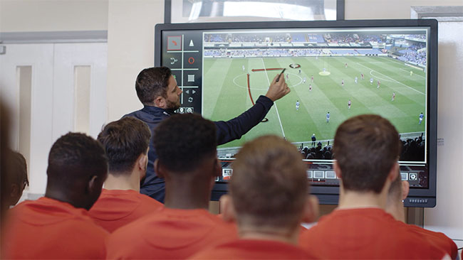 By using TRACAB optical tracking in combination with additional tools such as Coach Paint, coaches have the means to improve individual and team skills during training sessions. Courtesy of ChyronHego.