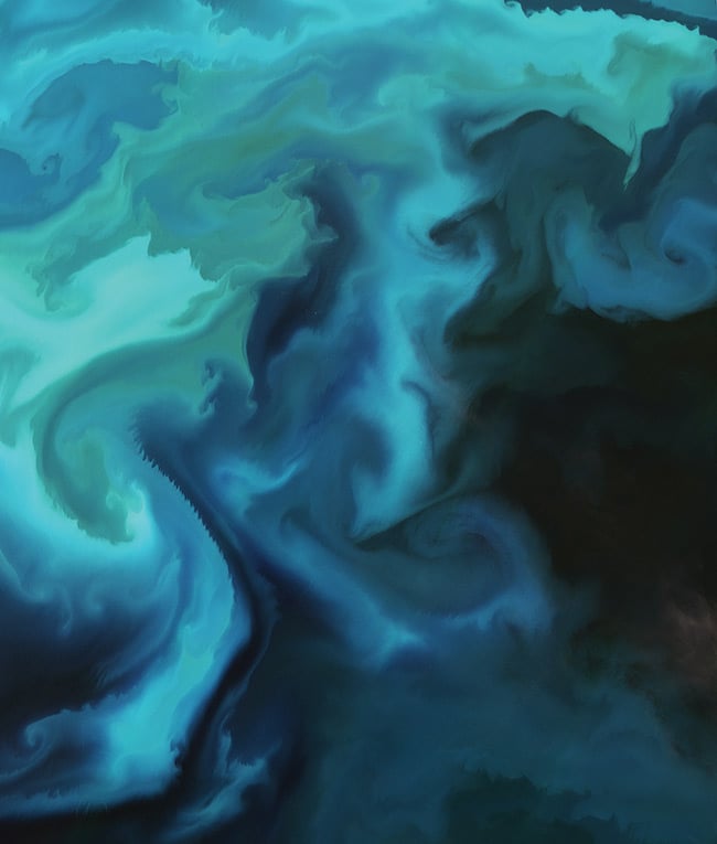 Although it may be mistaken as an abstract watercolor painting, this image from the Sentinel-2A satellite captures the natural color of a plankton bloom in the Barents Sea. Plankton are able to convert inorganic compounds such as water, nitrogen and carbon into complex organic materials. With their ability to ‘digest’ these compounds, they are credited with removing as much carbon dioxide from the atmosphere as their counterparts on land. As a result, the oceans have a profound influence on climate. Since plankton is a major influence on the amount of carbon in the atmosphere and are sensitive to environmental changes, it is important to monitor and model them into calculations of future climate change. Image contains modified Copernicus Sentinel data. Courtesy of ESA/CC BY-SA 3.0 IGO.