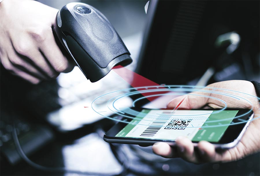 Barcodes, once confined to printed labels, are now found on screens, requiring advancements in scanning technology. Courtesy of ScanSource.