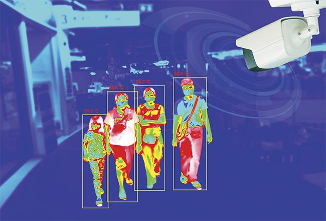  IR sensor cameras require active cooling to minimize thermal noise and maximize image resolution. Courtesy of Laird Thermal Systems.