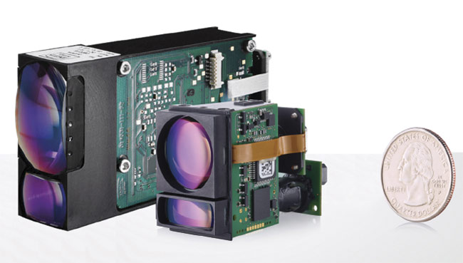 The subsequent generations of JENOPTIK’s DLEM laser rangefinders offer one example of how size, weight, and power (SWaP) profiles evolve over time. Optics, power efficiency, and algorithm enhancements have enabled significant reductions in this 1500-m class microrangefinder product in less than 10 years. Courtesy of JENOPTIK.