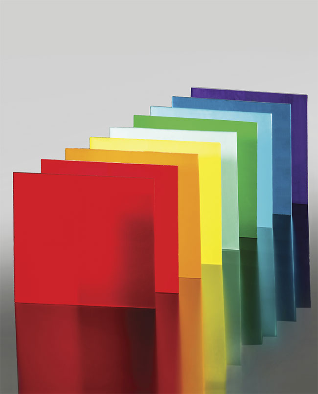 Figure 1. Color glass filters feature broadband blocking of undesired wavelengths, a cost-effective price point, and insensitivity to angle of incidence or polarization. Courtesy of SCHOTT AG.