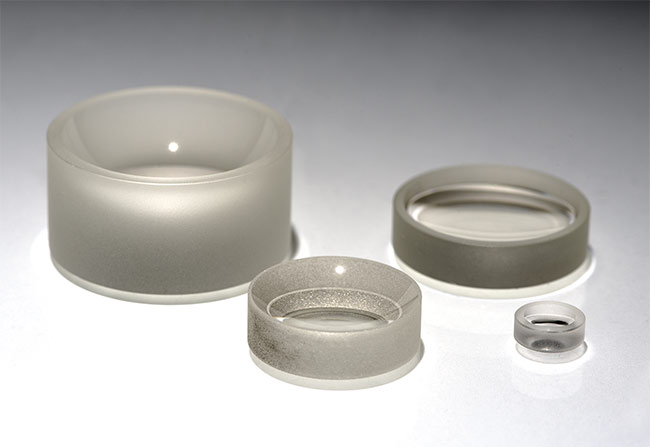 Stain-sensitive lenses. Stain factor is another consideration when choosing glass types. Glasses that are sensitive to environmental factors and chemicals can be problematic to manufacture, which may lead to longer delivery times. Courtesy of PFG Precision Optics.