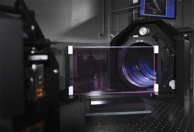 In addition to the human eye, a range of optical equipment is used for close inspection of optical surface texture, including large-aperture interferometers, white-light interferometers, and atomic force microscopes. Courtesy of SCHOTT.