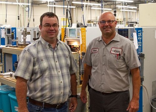 Robert Brockway, left, and Kevin Weaver. Courtesy of LaCroix Precision Optics.