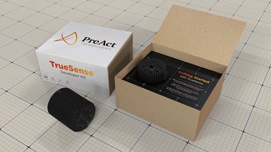 A development kit for PreaAct's TrueSense technology. Courtesy of PreAct Technologies.
