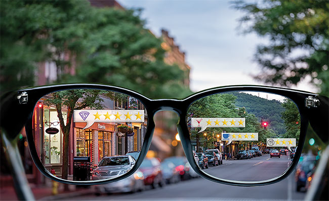 From damage-resistant antireflective optics to tunable flat lenses, metamaterials promise more versatile and compact optical systems for smartphones, cameras, automotive safety systems, and gaming consoles — and sleeker augmented reality headsets. Courtesy of Corning.