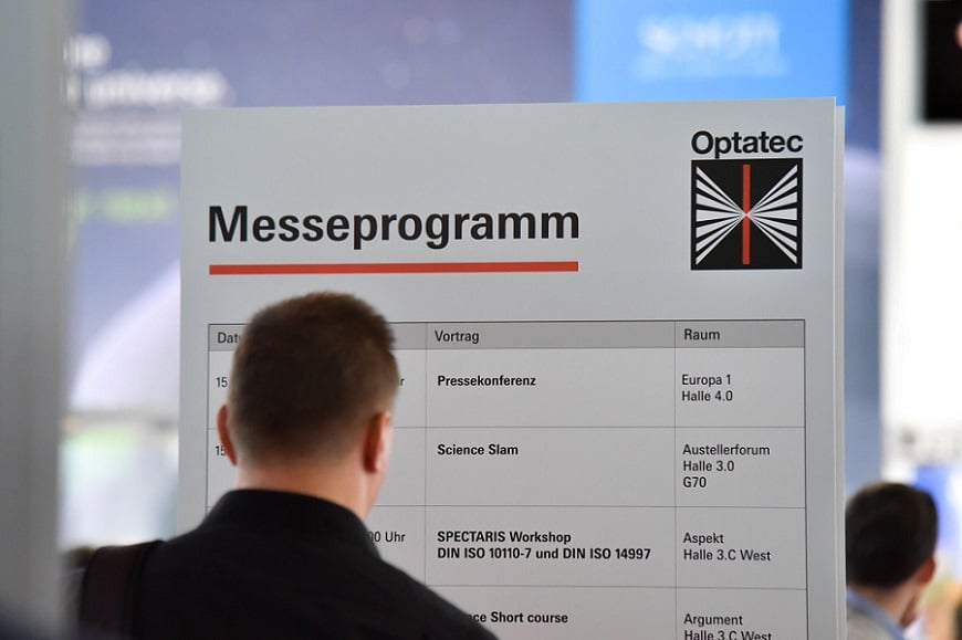 Optatec will take place Oct. 18-20 at Messe Frankfurt in Hall 8. The three-day show encourages a range of attendees, from prospective employees and those from start-up businesses to researchers and industry professionals. Courtesy of Messe Frankfurt.