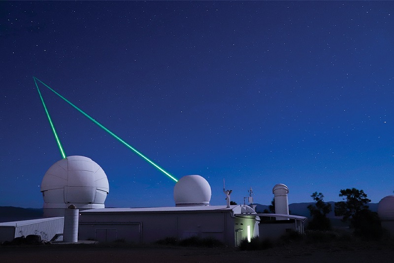 Satellite laser ranging at the EOS Space Systems Mt. Stromlo Space Research Centre, in Canberra, Australia. Courtesy of EOS. 