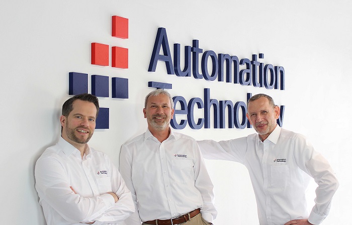 CEO Daniel Seiler, CTO André-Kasper, and founder Michael Wandelt. Courtesy of AT – Automation Technology.