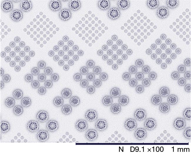 Two-photon polymerization, a three-dimensional freeform additive manufacturing technique with comparatively high spatial resolutions, is capable of producing extremely small parts and features. New femtosecond lasers are making two-photon polymerization techniques more economically viable. Courtesy of Wildman Lab/University of Nottingham.